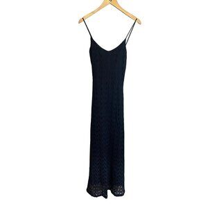 Vintage Nadine Women's Black Crochet Maxi 1980's Dress - 3